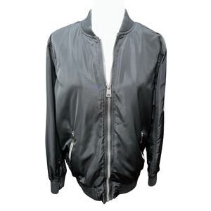 Levi’s Jacket Women’s Black Bomber Biker Elastic Ribbed Zip Melanie Newport 1X